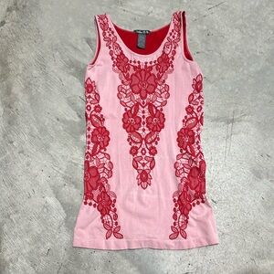 Soho Girls /‎ Red/Pink Tank Top / Stretchy material/ One size fits all / F-100